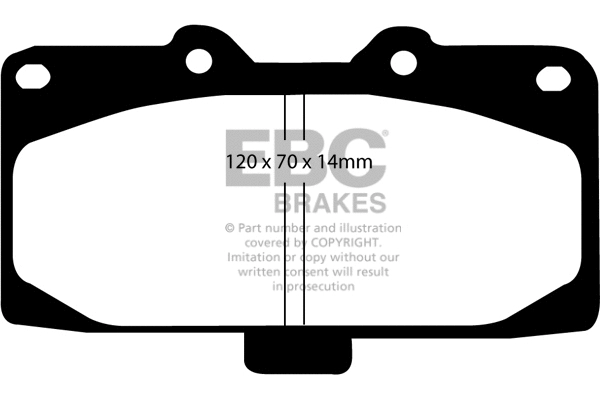 DP41200R EBC Brakes Комплект тормозных колодок, дисковый тормоз (фото 1)
