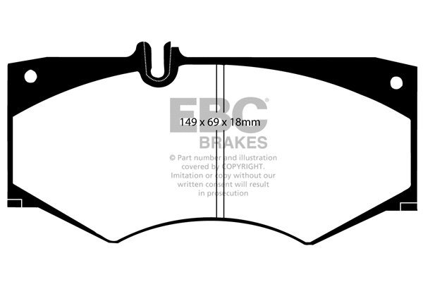 DP413 EBC Brakes Комплект тормозных колодок, дисковый тормоз (фото 1)