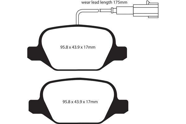 DP41430/2R EBC Brakes Комплект тормозных колодок, дисковый тормоз (фото 1)