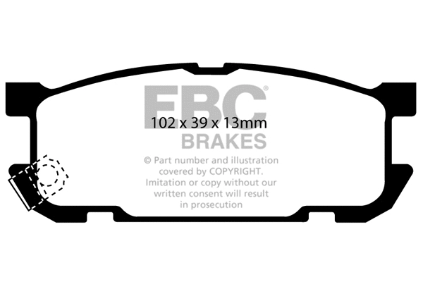 DP41453R EBC Brakes Комплект тормозных колодок, дисковый тормоз (фото 1)