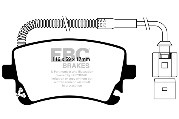 DP41470R EBC Brakes Комплект тормозных колодок, дисковый тормоз (фото 1)