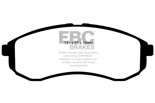 DP41481R EBC Brakes Комплект тормозных колодок, дисковый тормоз (фото 1)
