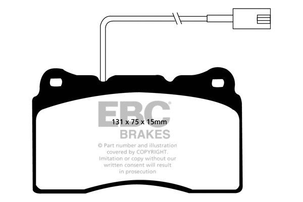 DP41540R EBC Brakes Комплект тормозных колодок, дисковый тормоз (фото 1)