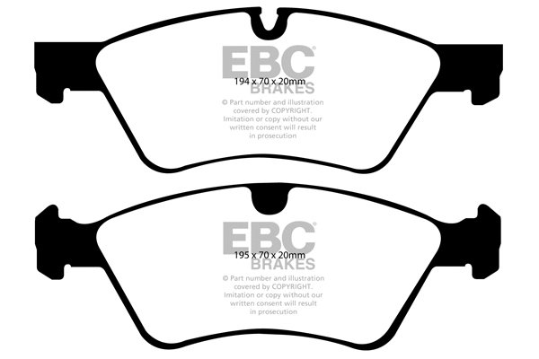 DP41592R EBC Brakes Комплект тормозных колодок, дисковый тормоз (фото 1)