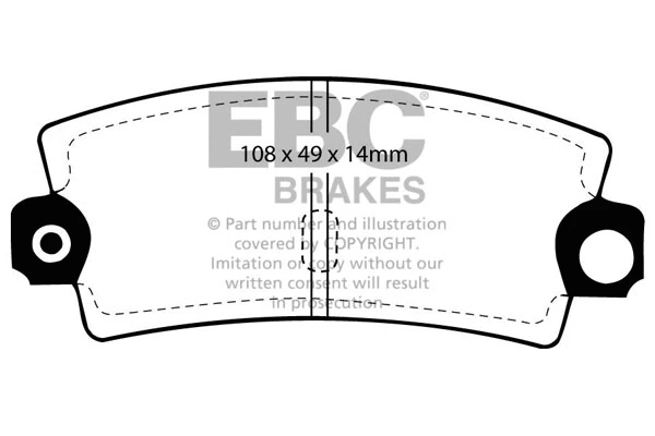 DP4189R EBC Brakes Комплект тормозных колодок, дисковый тормоз (фото 1)