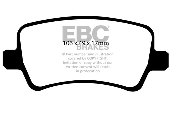 DP41934R EBC Brakes Комплект тормозных колодок, дисковый тормоз (фото 1)