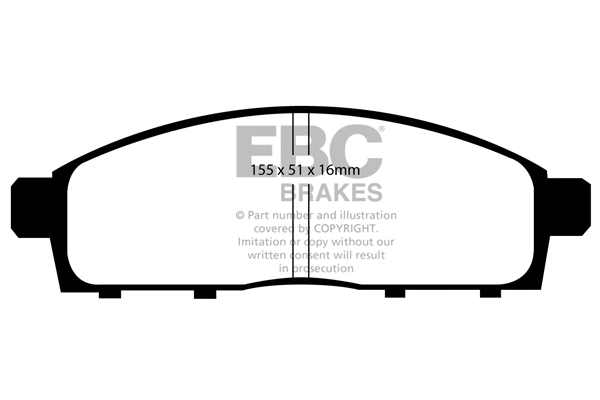DP41963R EBC Brakes Комплект тормозных колодок, дисковый тормоз (фото 1)