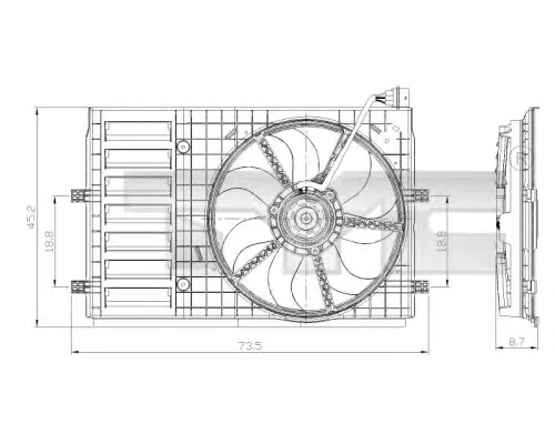 837-0035 TYC Вентилятор охлаждения радиатора (фото 1)