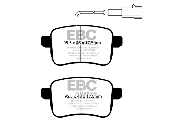 DP42079R EBC Brakes Комплект тормозных колодок, дисковый тормоз (фото 1)