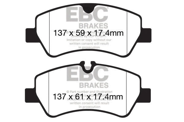 DP42152R EBC Brakes Комплект тормозных колодок, дисковый тормоз (фото 1)