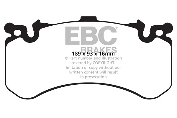 DP42158R EBC Brakes Комплект тормозных колодок, дисковый тормоз (фото 1)