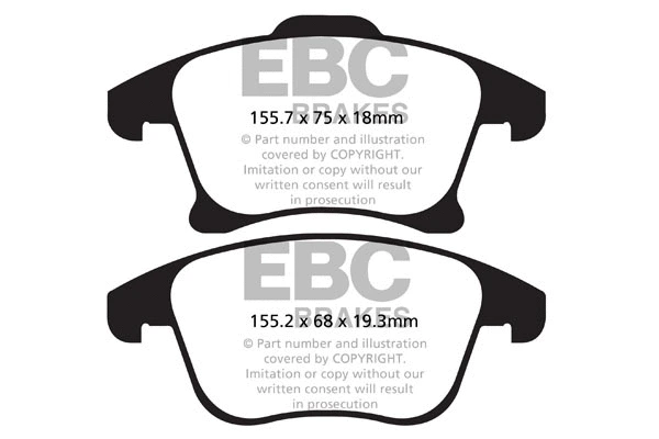 DP42159R EBC Brakes Комплект тормозных колодок, дисковый тормоз (фото 1)