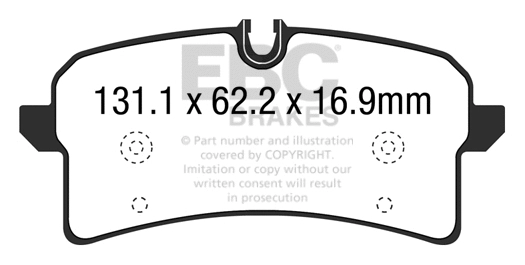 DP42204R EBC Brakes Комплект тормозных колодок, дисковый тормоз (фото 1)