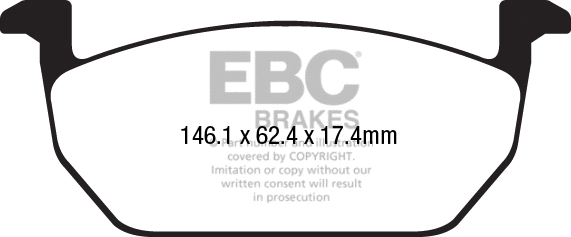 DP42225R EBC Brakes Комплект тормозных колодок, дисковый тормоз (фото 1)