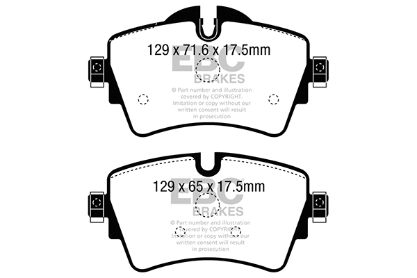 DP42227R EBC Brakes Комплект тормозных колодок, дисковый тормоз (фото 1)