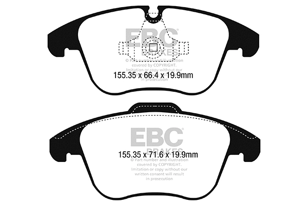 DP42252R EBC Brakes Комплект тормозных колодок, дисковый тормоз (фото 1)