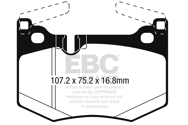 DP42261R EBC Brakes Комплект тормозных колодок, дисковый тормоз (фото 1)