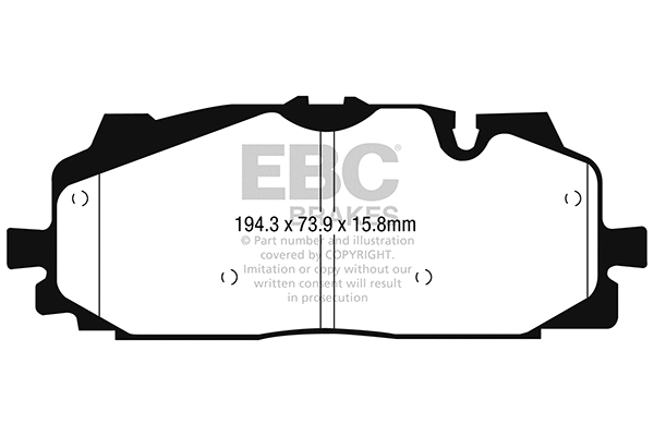 DP42277R EBC Brakes Комплект тормозных колодок, дисковый тормоз (фото 1)