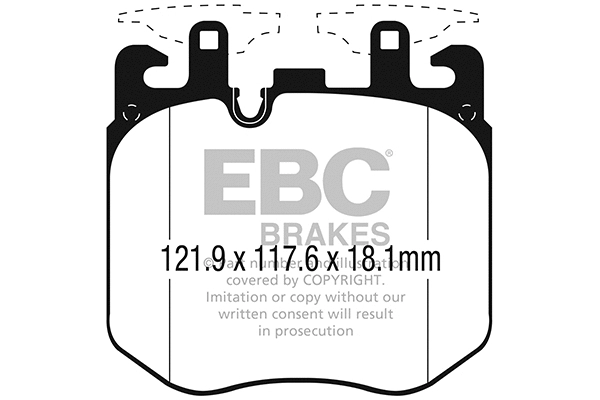 DP42304R EBC Brakes Комплект тормозных колодок, дисковый тормоз (фото 1)