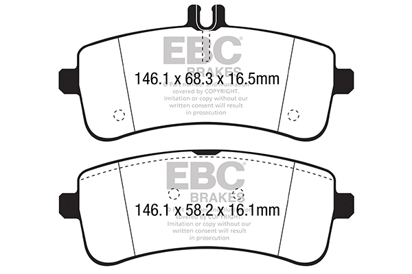 DP42350R EBC Brakes Комплект тормозных колодок, дисковый тормоз (фото 1)