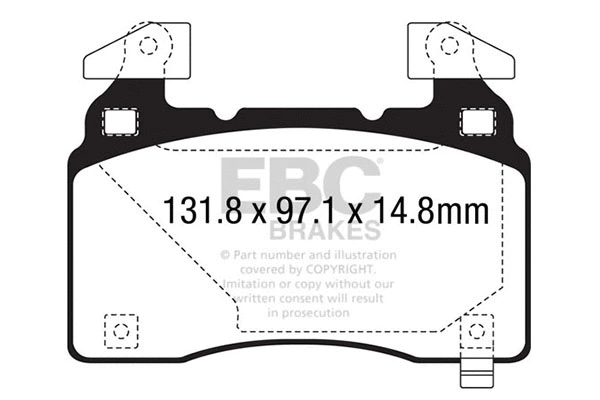 DP43028R EBC Brakes Комплект тормозных колодок, дисковый тормоз (фото 1)