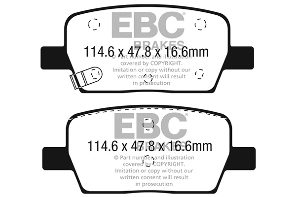 DP43064R EBC Brakes Комплект тормозных колодок, дисковый тормоз (фото 1)