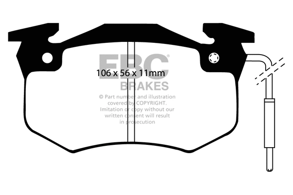 DP4458/2R EBC Brakes Комплект тормозных колодок, дисковый тормоз (фото 1)