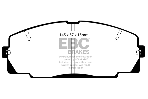 DP4722R EBC Brakes Комплект тормозных колодок, дисковый тормоз (фото 1)