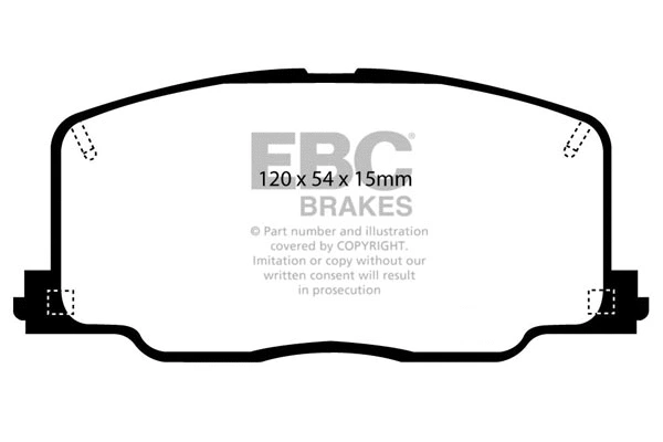 DP4725R EBC Brakes Комплект тормозных колодок, дисковый тормоз (фото 1)