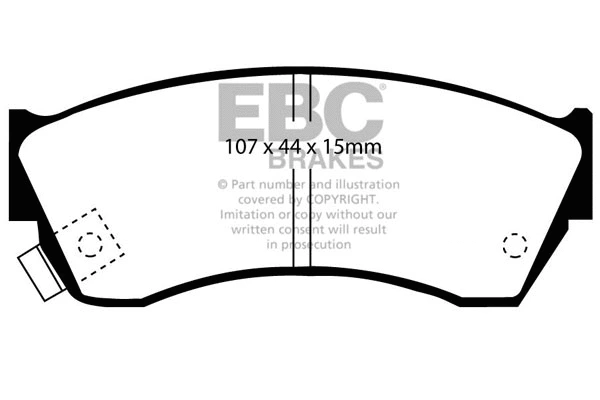 DP4762R EBC Brakes Комплект тормозных колодок, дисковый тормоз (фото 1)