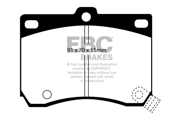 DP4824R EBC Brakes Комплект тормозных колодок, дисковый тормоз (фото 1)