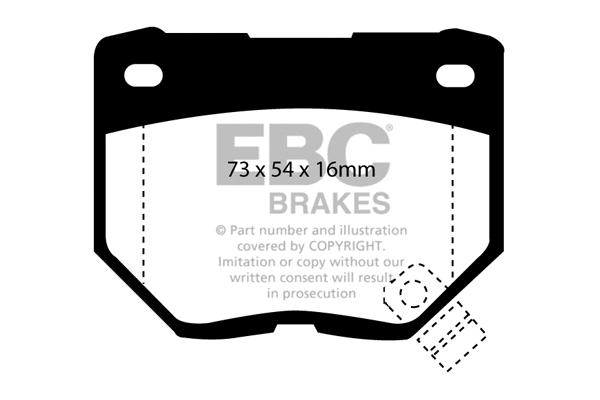 DP4826R EBC Brakes Комплект тормозных колодок, дисковый тормоз (фото 1)
