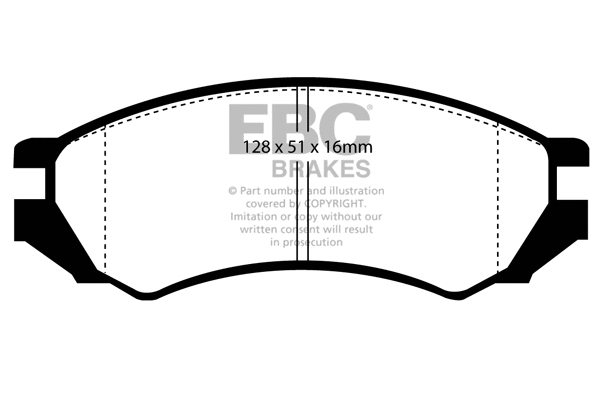 DP4839R EBC Brakes Комплект тормозных колодок, дисковый тормоз (фото 1)