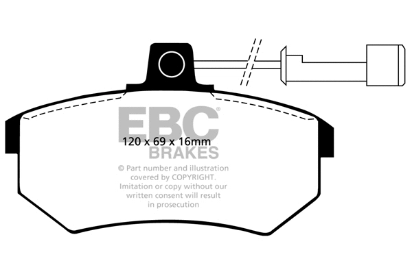 DP486/2 EBC Brakes Комплект тормозных колодок, дисковый тормоз (фото 1)