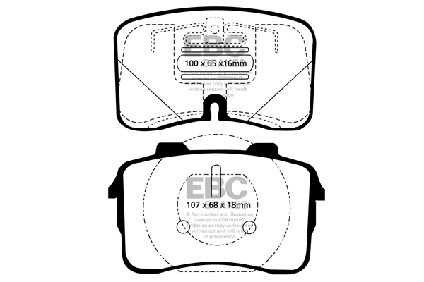 DP4883R EBC Brakes Комплект тормозных колодок, дисковый тормоз (фото 1)