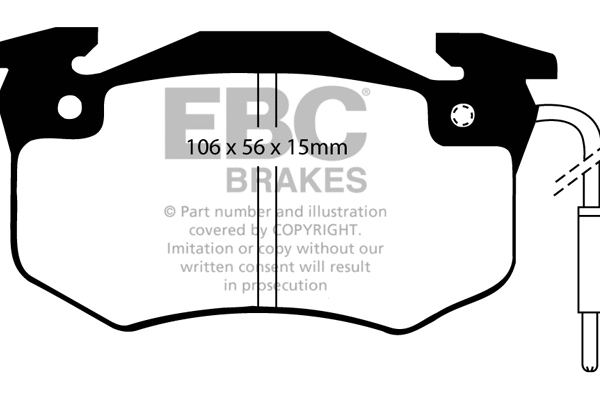 DP489/2 EBC Brakes Комплект тормозных колодок, дисковый тормоз (фото 1)