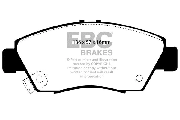 DP4891R EBC Brakes Комплект тормозных колодок, дисковый тормоз (фото 1)