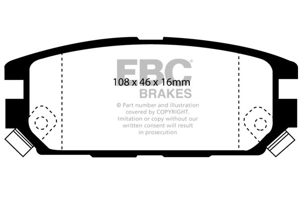 DP4987R EBC Brakes Комплект тормозных колодок, дисковый тормоз (фото 1)
