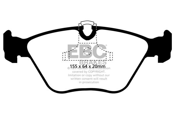 DP51552NDX EBC Brakes Комплект тормозных колодок, дисковый тормоз (фото 1)