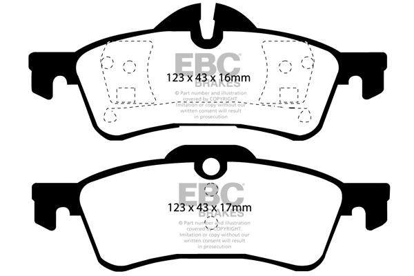 DP51701NDX EBC Brakes Комплект тормозных колодок, дисковый тормоз (фото 1)