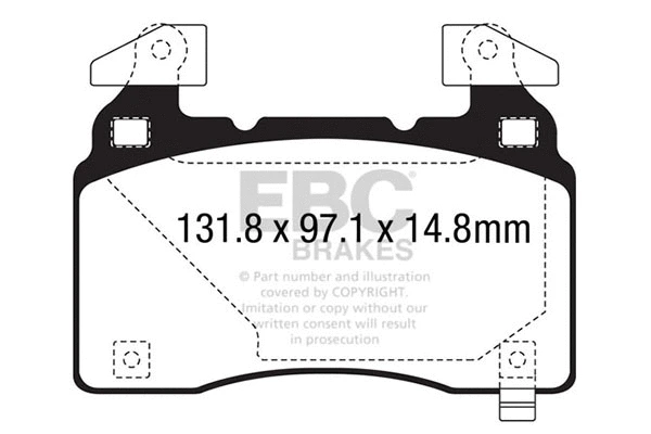 DP53028NDX EBC Brakes Комплект тормозных колодок, дисковый тормоз (фото 1)