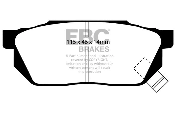 DP570 EBC Brakes Комплект тормозных колодок, дисковый тормоз (фото 1)