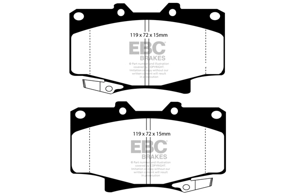 DP5992NDX EBC Brakes Комплект тормозных колодок, дисковый тормоз (фото 1)