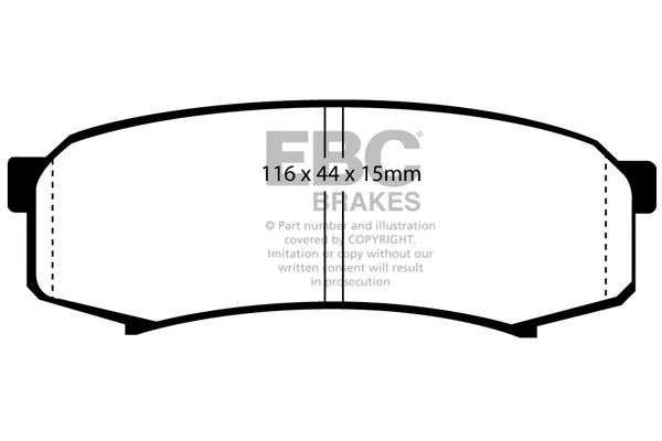 DP5993NDX EBC Brakes Комплект тормозных колодок, дисковый тормоз (фото 1)