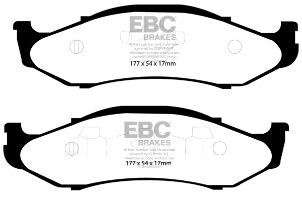 DP61255 EBC Brakes Комплект тормозных колодок, дисковый тормоз (фото 1)