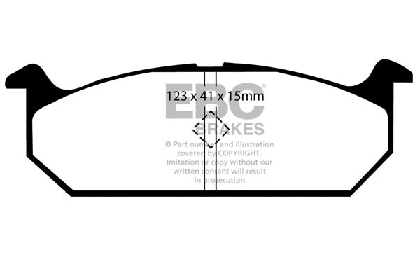 DP613 EBC Brakes Комплект тормозных колодок, дисковый тормоз (фото 1)