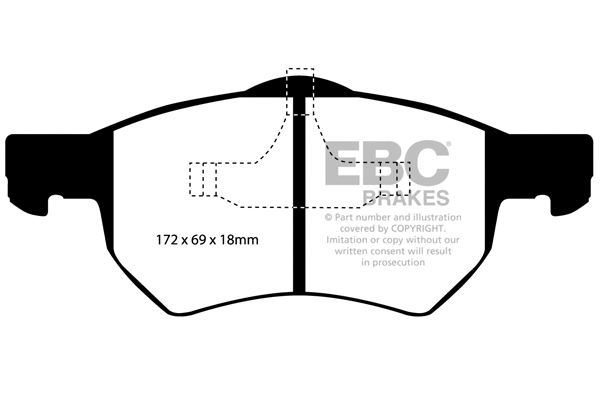 DP61427 EBC Brakes Комплект тормозных колодок, дисковый тормоз (фото 1)