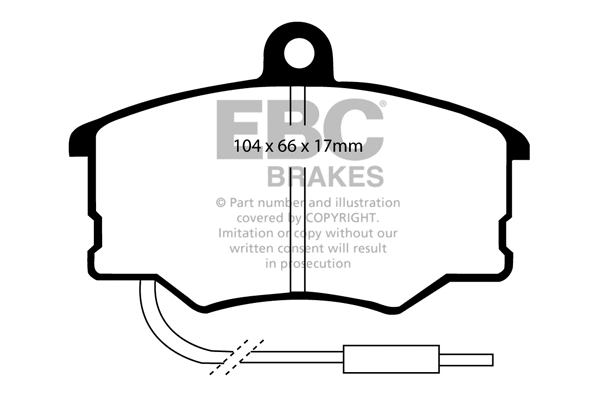 DP616 EBC Brakes Комплект тормозных колодок, дисковый тормоз (фото 1)