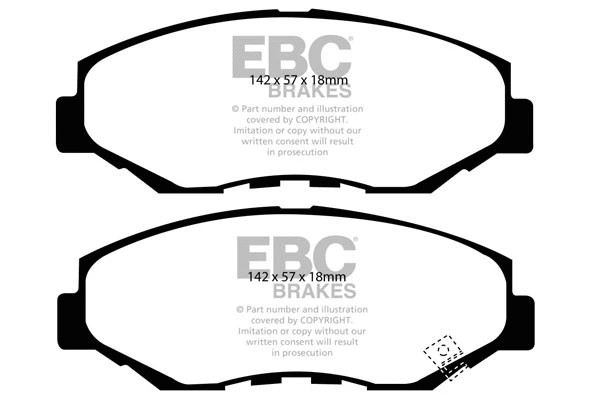 DP61655 EBC Brakes Комплект тормозных колодок, дисковый тормоз (фото 1)