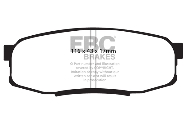 DP61816 EBC Brakes Комплект тормозных колодок, дисковый тормоз (фото 1)
